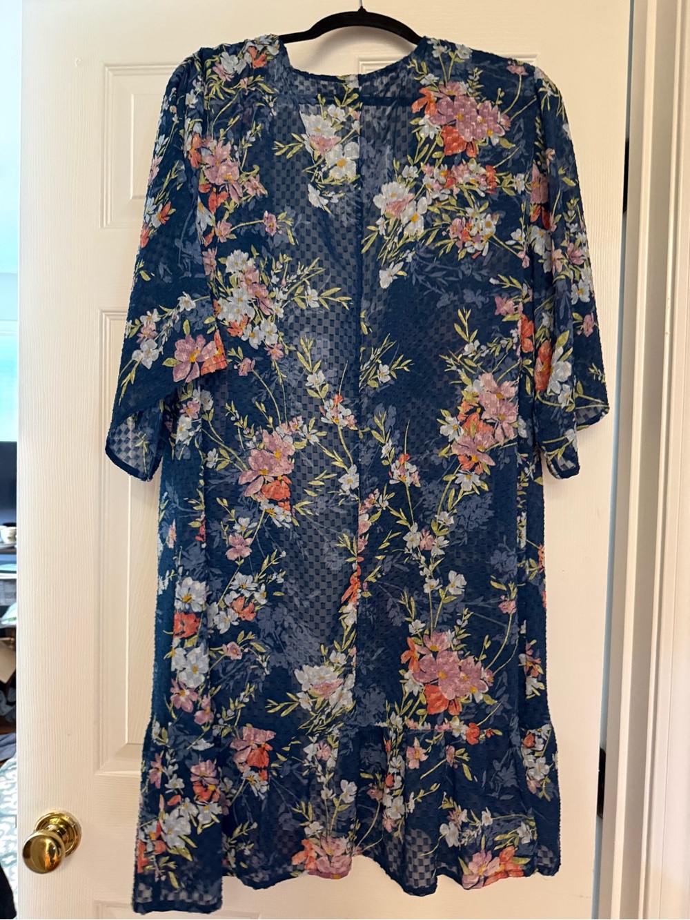 Maurices Navy Floral Lightweight Kimono - Picture 3 of 3